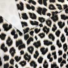 low moq spandex leopard sublimation printed polyester jogging pants fabric